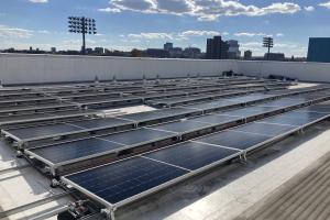 solar panels on a roof